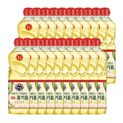 백설 콩기름, 500ml, 20개