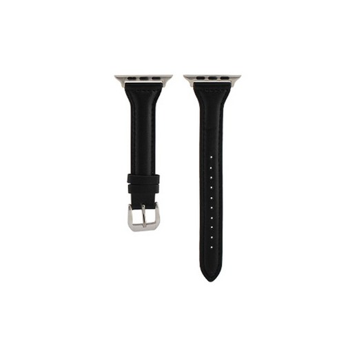 비쉐르 애플워치 3/4/5 보나 클래식 레더 밴드 (38/40mm 호환 가능), 블랙, 1세트