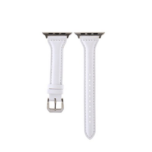 비쉐르 애플워치 3/4/5 보나 클래식 레더 밴드 (38/40mm 호환 가능), 화이트, 1세트