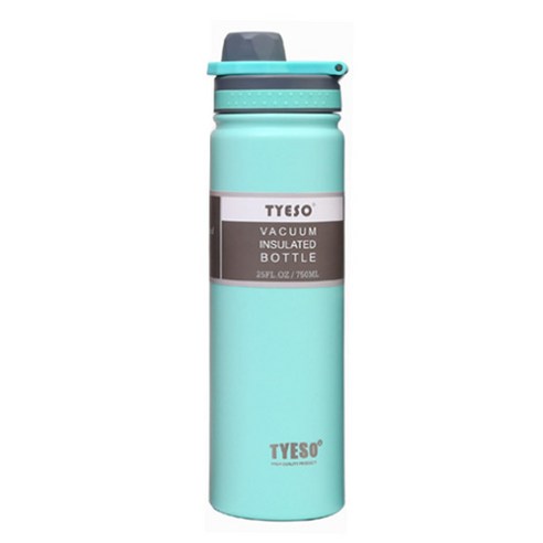 TYESO 진공단열 스포츠 보틀 텀블러, 민트, 750ml