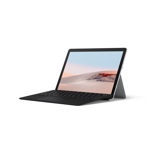마이크로소프트 2020 Surface Go2 10.5 + 블랙 타입커버 패키지, 플래티넘, 펜티엄, 64GB, 4GB, WIN10 Home, STV-00009