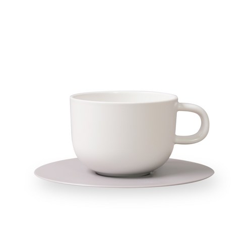 보울보울 볼볼홈파티 커피잔 350ml + 소서, 밀크화이트(커피잔), 애쉬그레이(소서), 1세트
