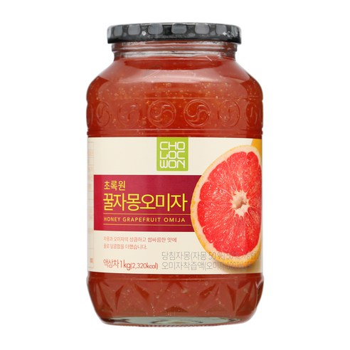 초록원 꿀자몽 오미자차, 1kg, 1개