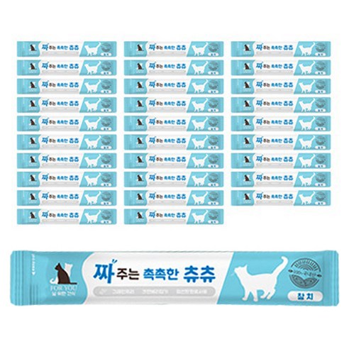 포유널위한간식 짜주는 촉촉한 츄츄 강아지 고양이 간식 14g, 참치, 60개