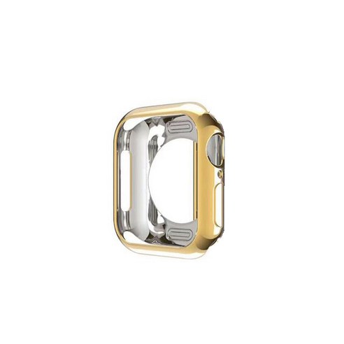 아이엠판다 애플워치 메탈라인 TPU 풀커버 케이스 44mm, 골드, 1개