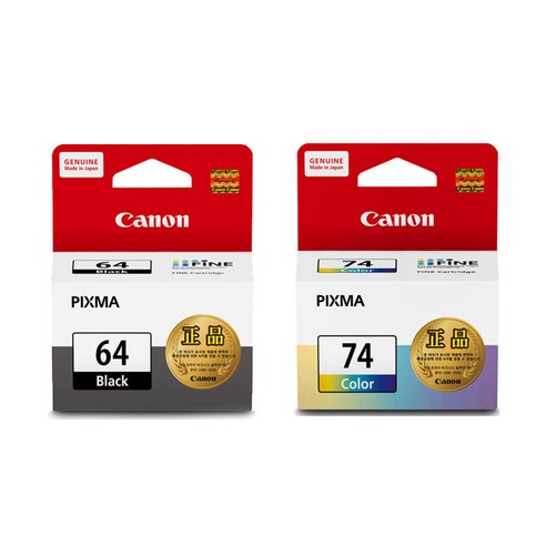 캐논 잉크 세트 PG64 + CL74, 1세트, 검정64, 컬러74