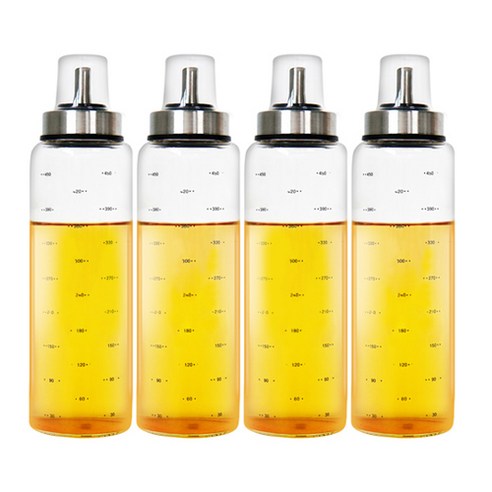 티도요 투명캡 오일병, 500ml, 4개