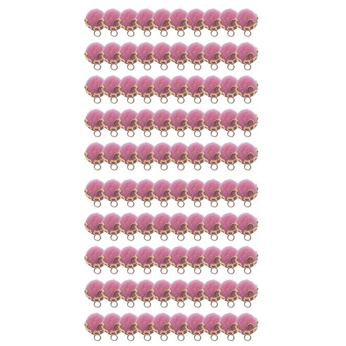 블뤼엔 골드장식 폼폼이, 진핑크, 100개