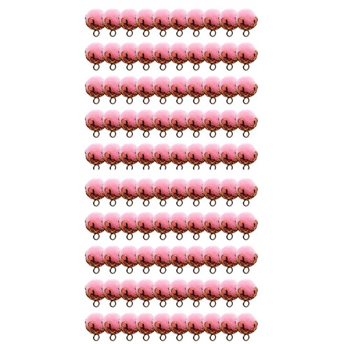 블뤼엔 골드장식 폼폼이, 연핑크, 100개