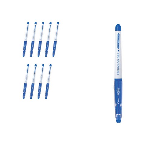 파이롯트 프릭션 칼라 수성펜 0.6mm SFC-10M, 블루, 10개