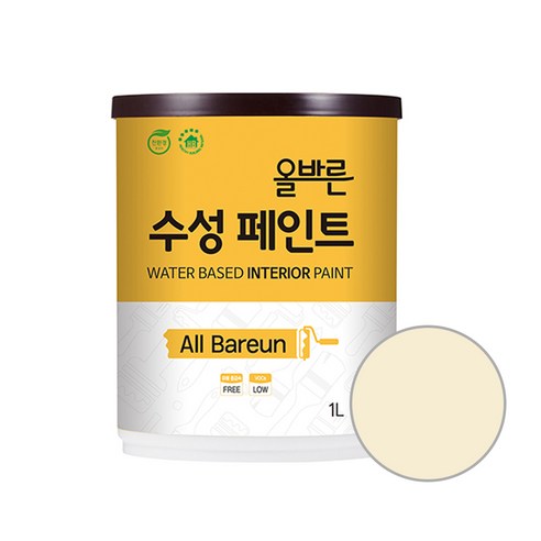 페인트인포 올바른 수성 페인트 1L, 레모네이드