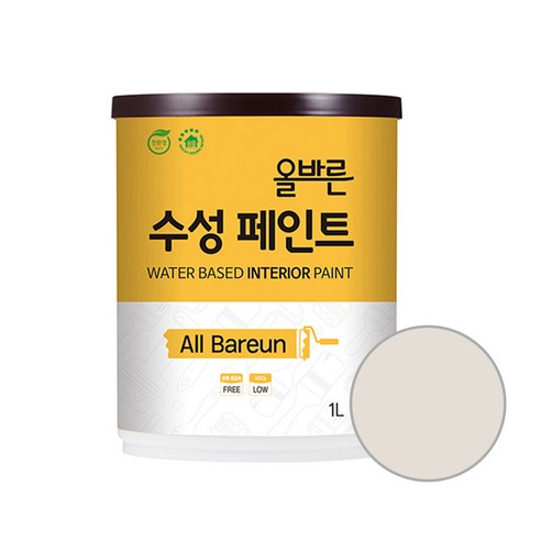 페인트인포 올바른 수성 페인트 1L, 엔틱화이트