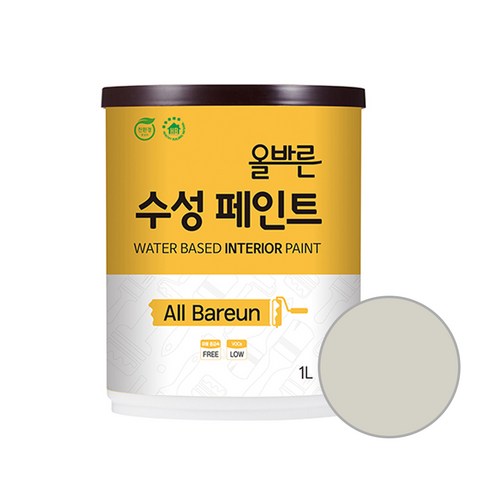 페인트인포 올바른 수성 페인트 1L, 화이트스톤