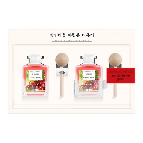 향기마을 차량용 디퓨저 40ml, 라벤더, 2개 자동차방향제