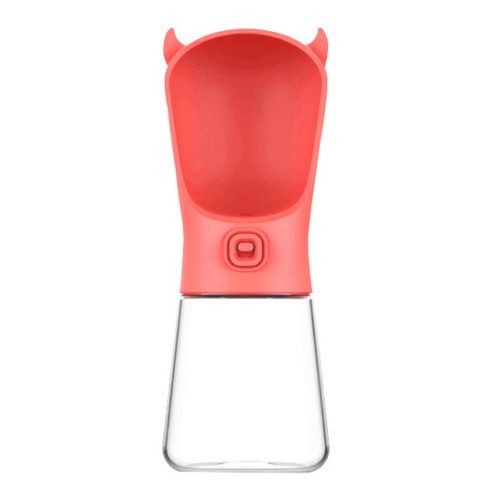 블럭마트 드라큘라 휴대용 강아지물병 350ml, 레드, 1개