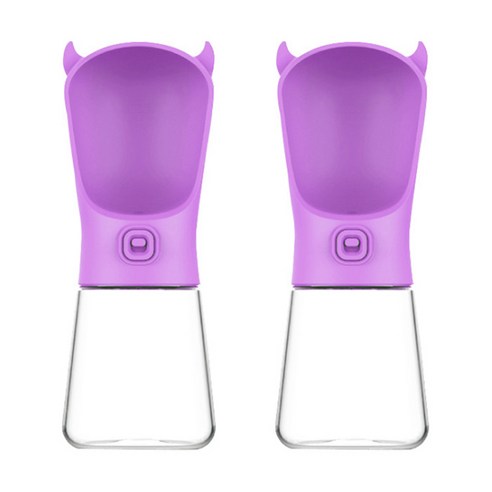 블럭마트 드라큘라 휴대용 강아지물병 350ml, 퍼플, 2개