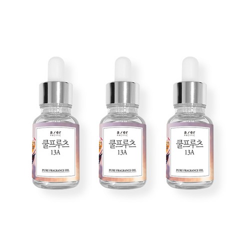 아제르퍼시픽 프래그런스 CPL 아로마 프리미엄 오일 30ml x 3p + 시향지 랜덤발송 3종 세트, 쿨프루츠(13A)