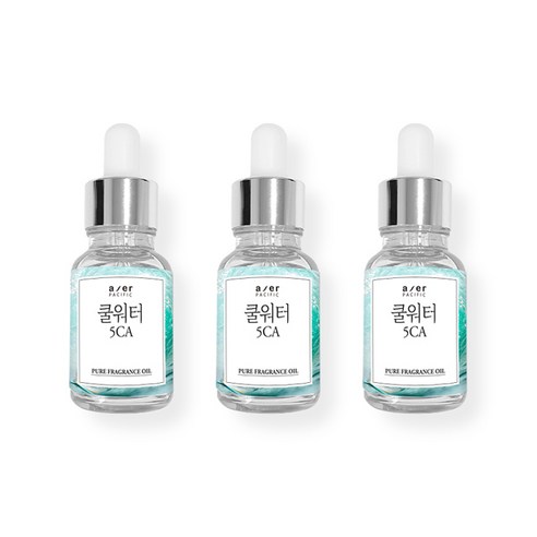 아제르퍼시픽 프래그런스 CPL 아로마 프리미엄 오일 30ml x 3p + 시향지 랜덤발송 3종 세트, 쿨워터(5CA)