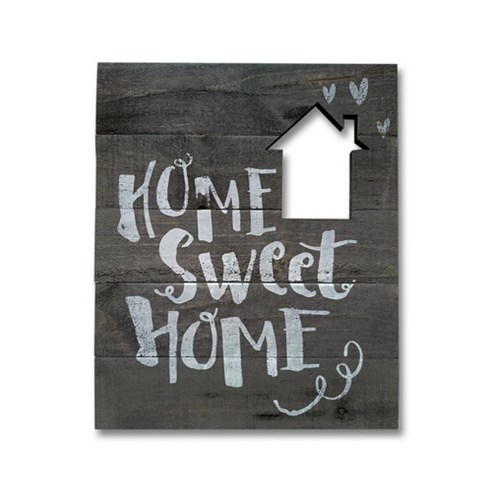 빈티지 HOME 데코 우드 액자, 그레이