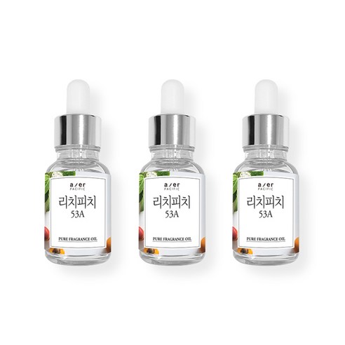 아제르퍼시픽 프래그런스 CPL 아로마 프리미엄 오일 30ml x 3p + 시향지 랜덤발송 3종 세트, 리치피치(53A)