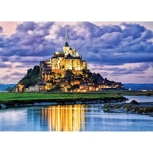 몽생미셸 성의 구름낀 하늘 직소퍼즐, 2000피스, 혼합색상