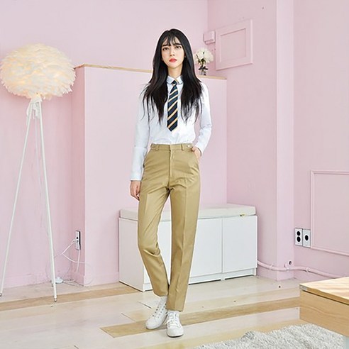 교보몰 여아용 스판 교복바지 허리조절