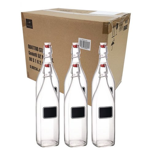 보르미올리 스윙 보틀 블랙라벨, 1000ml, 6개