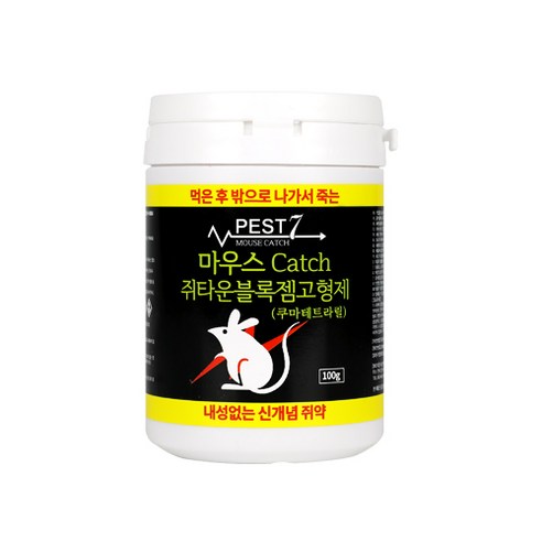 페스트7 마우스 캐치 쥐타운 블록젬 고형제 100g 1개입 상품 소개
