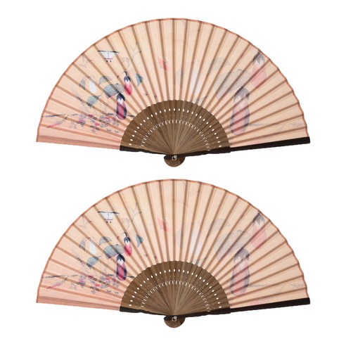 고급 초충도 접부채, 가지풀, 2개
