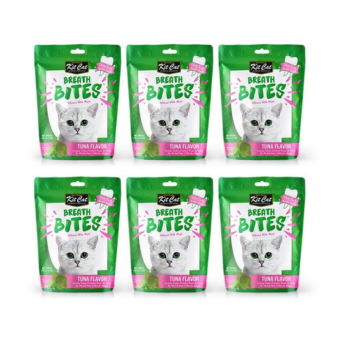 킷캣 브레쓰 바이트 고양이 간식 60g, 참치맛, 6개