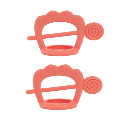 마더스로렐라이 손목 치발기 캔디 2p, 코랄, 2개