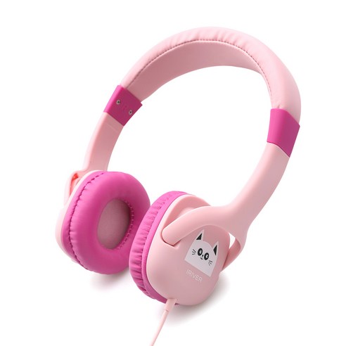 아이리버 어린이 키즈 헤드폰 청력보호기능, IKH-300i, 핑크