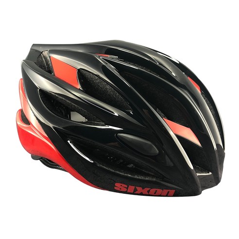 식스온 오리지널 헬멧, 블랙 + 레드