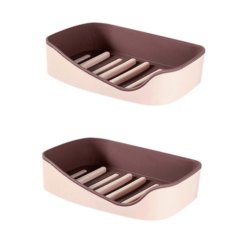 윈프라이스 접착식 비누거치대, 핑크버건디, 2개
