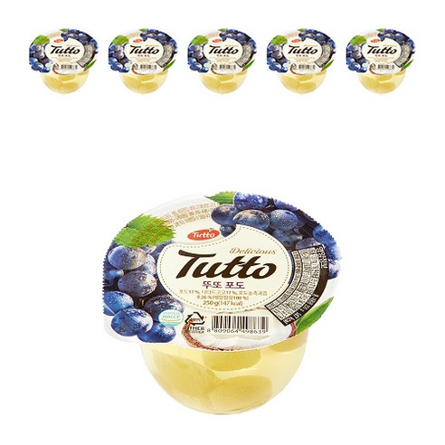 뚜또 포도 푸딩, 250g, 6개