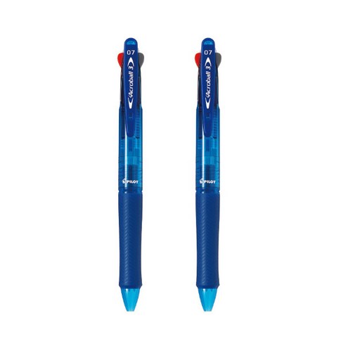 파이롯트 아크로볼 3색 볼펜 0.7mm, 클리어 블루, 2개