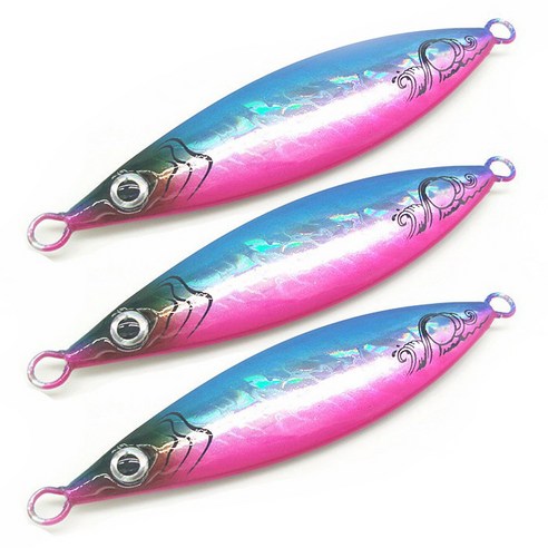 로얄피쉬 메탈지그 밴댕이 낚시 미끼 3p, 블루 + 실버, 80g