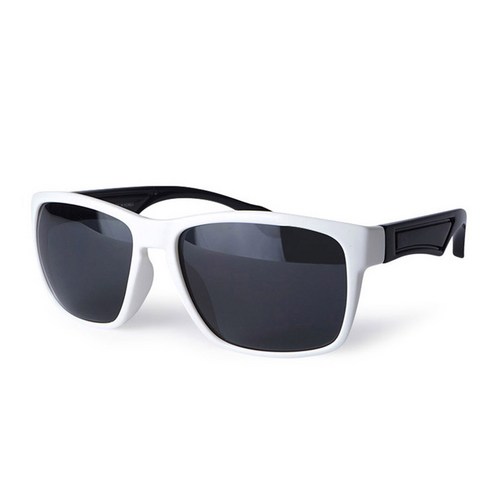 오클랜즈 편광 보잉 패션 선글라스 Q507, 화이트블랙 프레임 + 스모그 렌즈