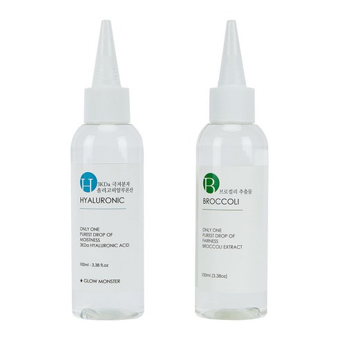 글로우몬스터 브로콜리 추출물 100ml + 3Kda 올리고 히알루론산 2% 원액 100ml, 단일색상, 1세트