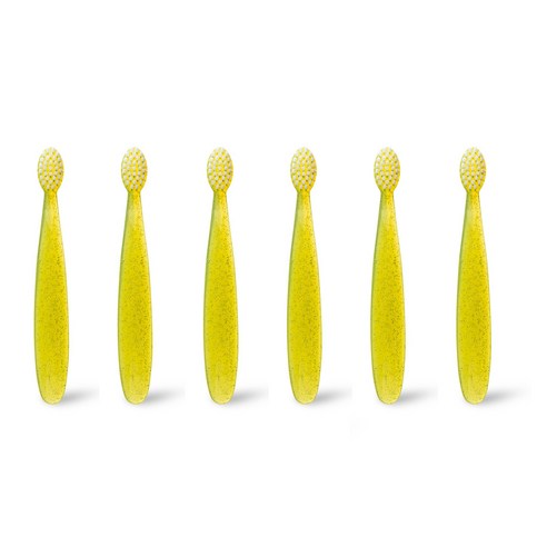 래디어스 토츠 유아 칫솔, 옐로우, 6개