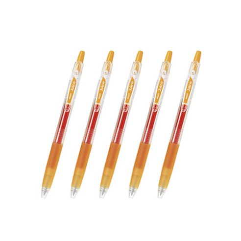 파이롯트 주스 젤잉크펜 0.5mm LJU-10EF, 아프리콧오렌지, 5개