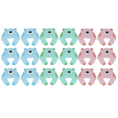 블럭마트 손끼임 방지 곰돌이, 랜덤발송, 6개