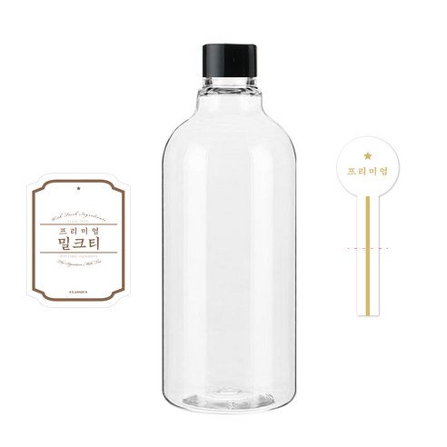 공병 AN320 투명 320ml + 캡 검정 + 박스 + 스티커 N6S 세트, 10세트