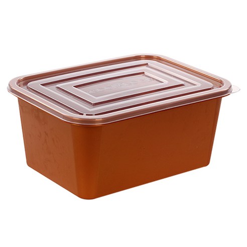 쿡앤락 사각 밀폐용기 세트, 50세트, 몸통 오렌지 5L + 뚜껑