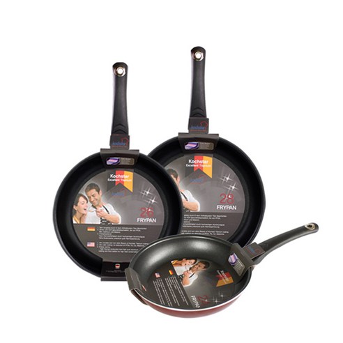 콕스타 엑설런트 티타늄 후라이팬 3종세트, 혼합색상, 후라이팬 24cm + 26cm + 28cm