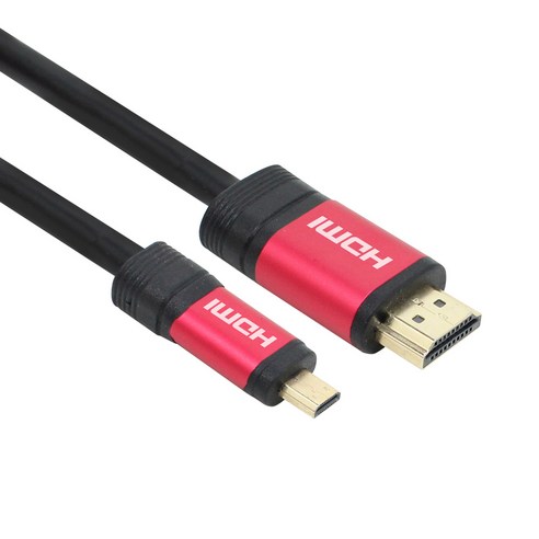 넥시 레드 메탈 MICRO HDMI V2.0 모니터 케이블, 1개, 3m