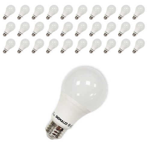 시그마램프 빔벌브 LED 전구 8W E26, 전구색, 50개