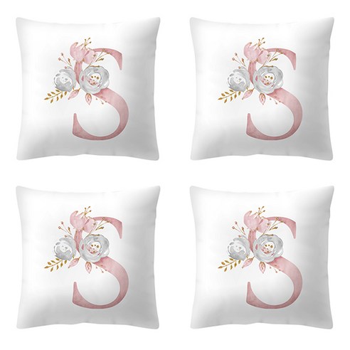 블럭마트 알파벳 쿠션커버 4p, S