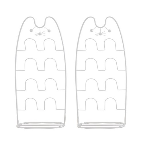 블럭마트 스탠스 실내화 거실화 정리걸이대, 화이트, 2개