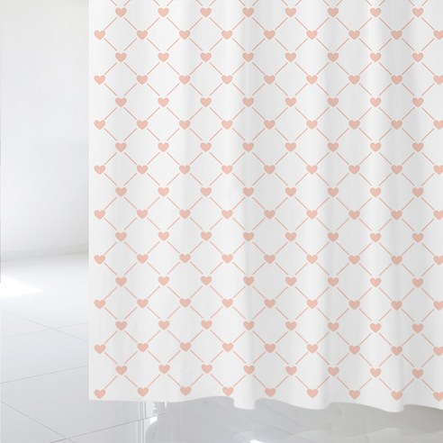 디자인수풀 북유럽 스타일 샤워커튼 sc187 L 1800 x 1880 mm + 스테인리스 고리 12p 세트, 1세트